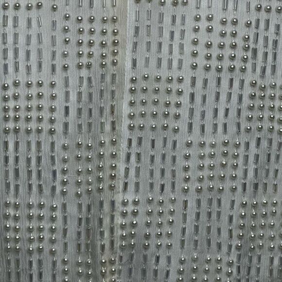 Vintage reggio cream beaded silk top size S - Picture 13 of 13